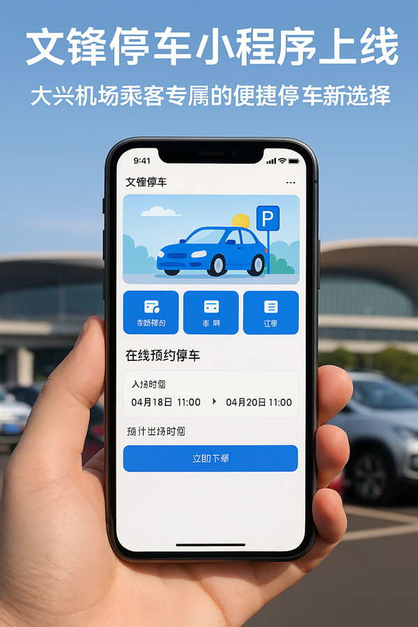 大興機(jī)場(chǎng)停車不用拼人品，選文鋒，車位提前預(yù)約